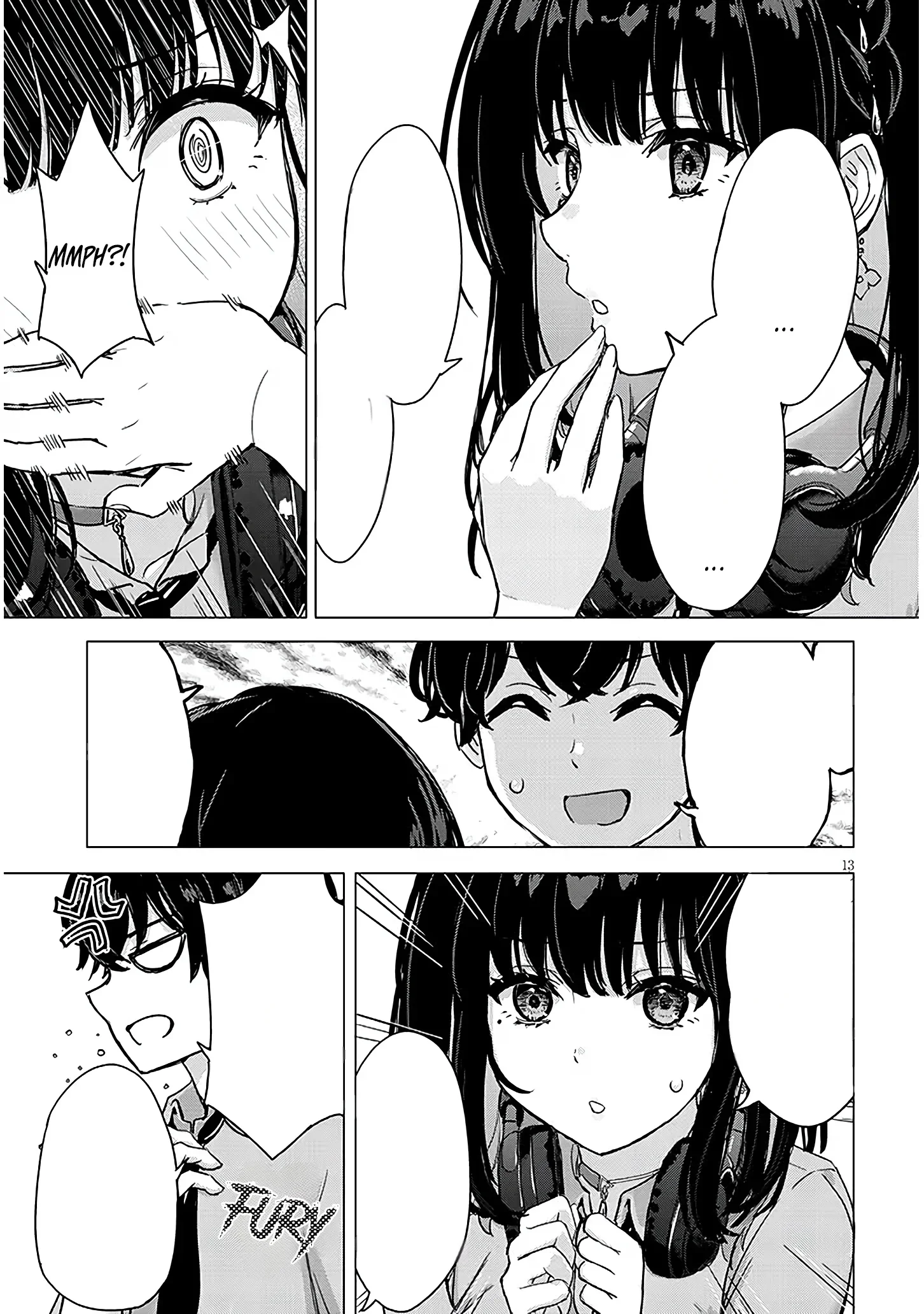 Halaman 13 — Amamori Junna wa Shitsudo ga Takai Chapter 1