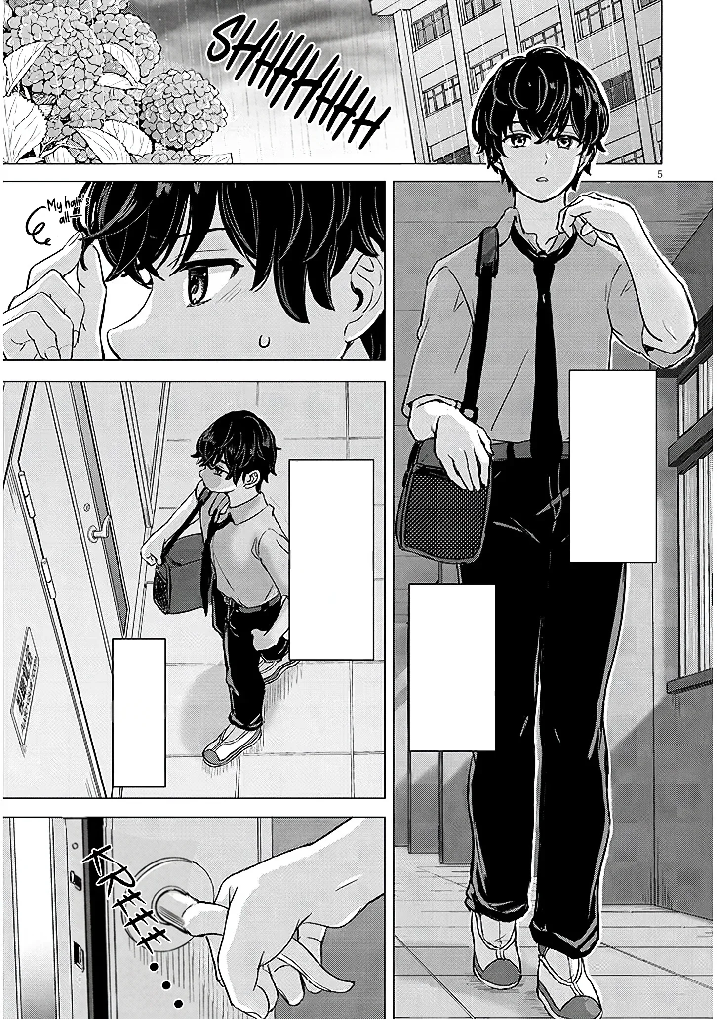 Halaman 5 — Amamori Junna wa Shitsudo ga Takai Chapter 1